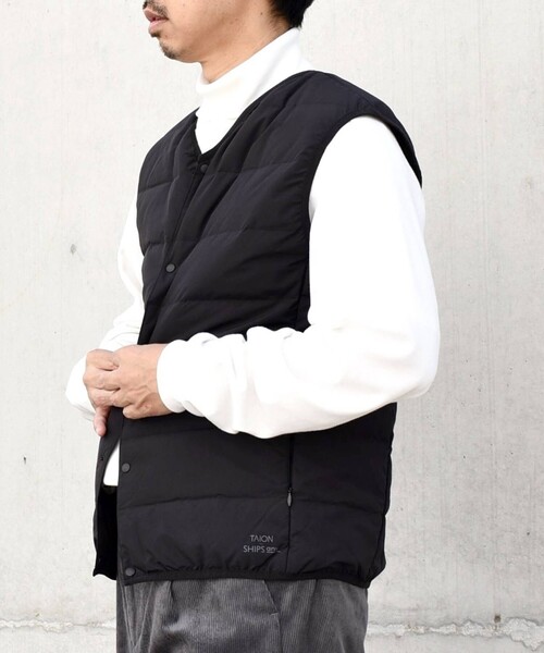 TAION（タイオン）の「【SHIPS any別注】TAION: 〈手洗い可能〉ダウン ベスト 23AW◇（ダウンベスト・メンズ・ネイビー/ダークグレー/ブラック・MEDIUM/X-LARGE/LARGE/SMALL）」の13枚目の写真
