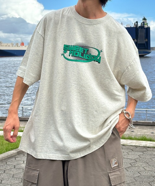 Perushu(ペルーシュ)の「レトロプリントTシャツ(Tシャツ/カットソー・メンズ・グレー系その他/ブラック/杢グレー/イエロー・MEDIUM/LARGE)」の15枚目の写真