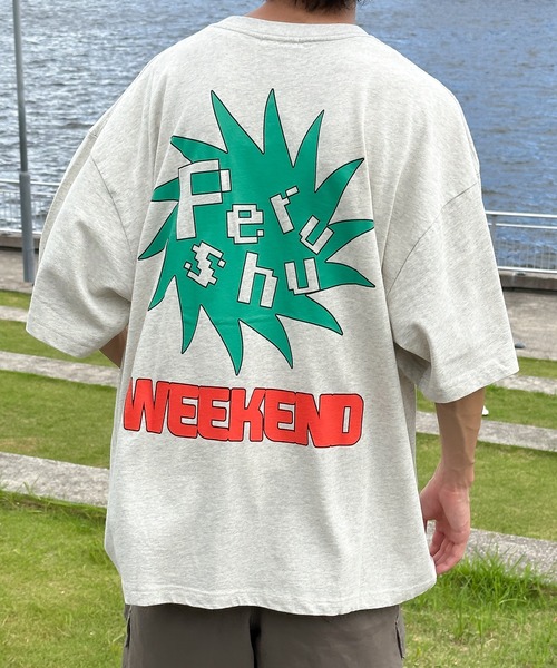 Perushu(ペルーシュ)の「レトロプリントTシャツ(Tシャツ/カットソー・メンズ・グレー系その他/ブラック/杢グレー/イエロー・MEDIUM/LARGE)」の18枚目の写真