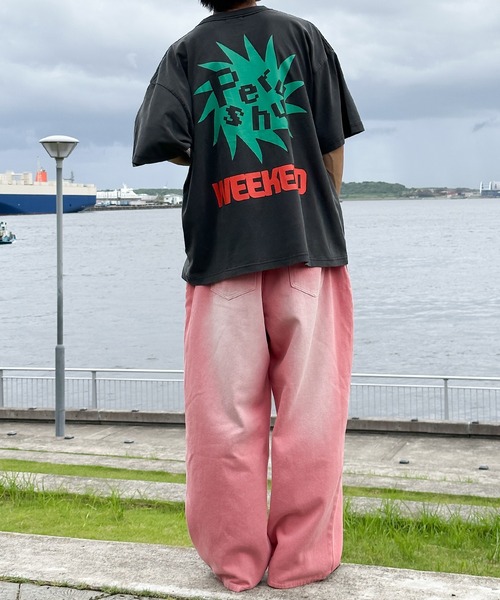 Perushu(ペルーシュ)の「レトロプリントTシャツ(Tシャツ/カットソー・メンズ・グレー系その他/ブラック/杢グレー/イエロー・MEDIUM/LARGE)」の8枚目の写真