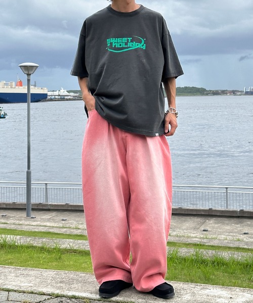 Perushu(ペルーシュ)の「レトロプリントTシャツ(Tシャツ/カットソー・メンズ・グレー系その他/ブラック/杢グレー/イエロー・MEDIUM/LARGE)」の5枚目の写真