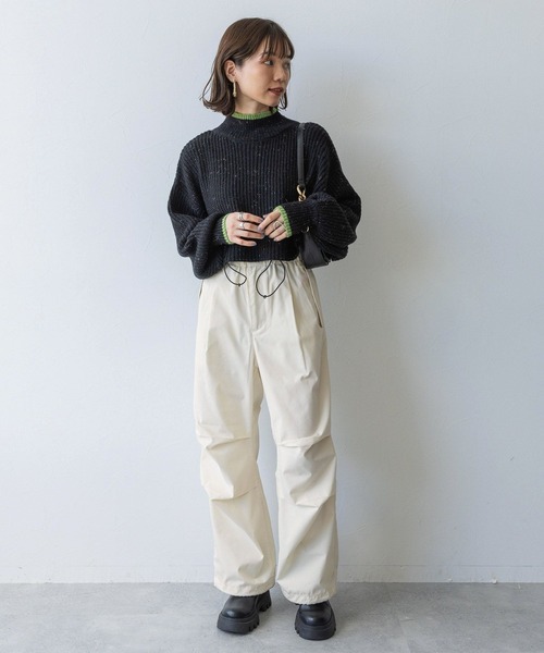 RAGEBLUE(レイジブルー)の「ウエストデザイン/スノールーズパラシュートパンツ(カーゴパンツ・レディース・ホワイト/ピンク/オリーブ・FREE)」の4枚目の写真