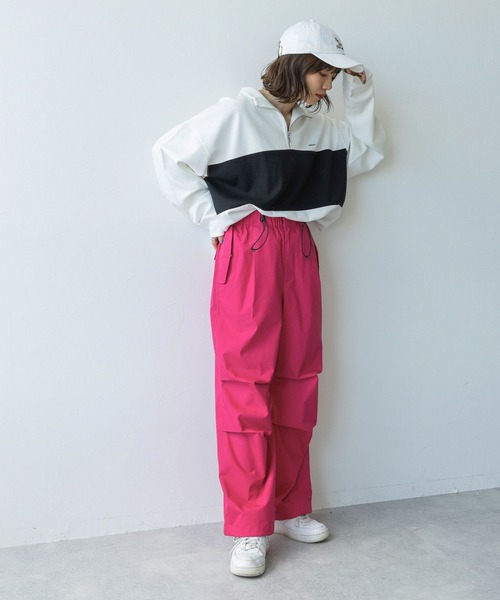 RAGEBLUE(レイジブルー)の「ウエストデザイン/スノールーズパラシュートパンツ(カーゴパンツ・レディース・ホワイト/ピンク/オリーブ・FREE)」の9枚目の写真