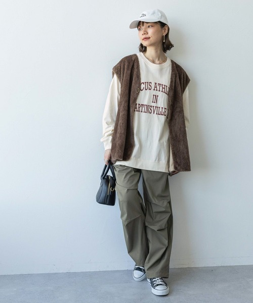 RAGEBLUE(レイジブルー)の「ウエストデザイン/スノールーズパラシュートパンツ(カーゴパンツ・レディース・ホワイト/ピンク/オリーブ・FREE)」の10枚目の写真