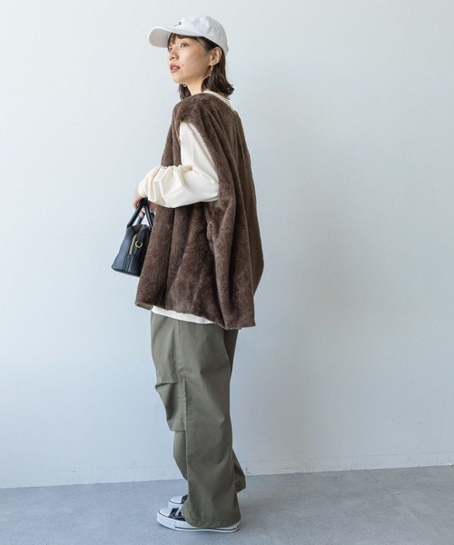 RAGEBLUE(レイジブルー)の「ウエストデザイン/スノールーズパラシュートパンツ(カーゴパンツ・レディース・ホワイト/ピンク/オリーブ・FREE)」の12枚目の写真