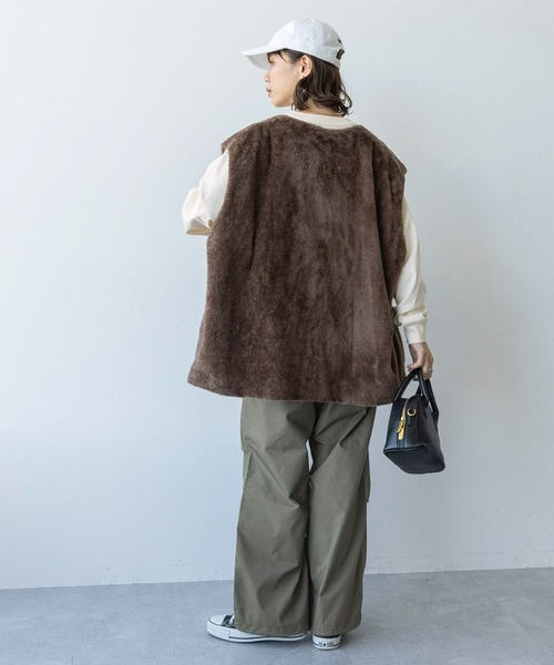 RAGEBLUE(レイジブルー)の「ウエストデザイン/スノールーズパラシュートパンツ(カーゴパンツ・レディース・ホワイト/ピンク/オリーブ・FREE)」の13枚目の写真