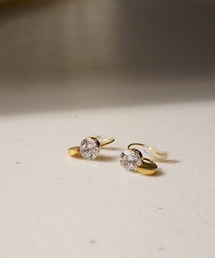 itam | 【itam】アイタム/ キュービックジルコニア ステンレスノンホールピアス/ 金属アレルギー対応イヤリング(イヤリング)