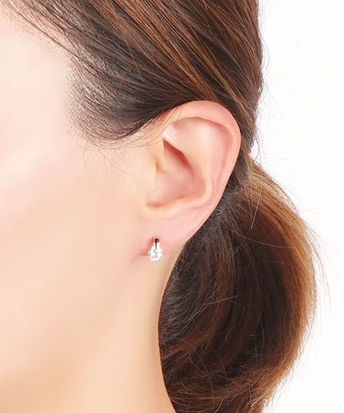 itam（アイタム）の「【itam】アイタム/ キュービックジルコニア ステンレスノンホールピアス/ 金属アレルギー対応イヤリング（イヤリング・レディース・ピンクゴールド/ゴールド/シルバー・FREE）」の4枚目の写真