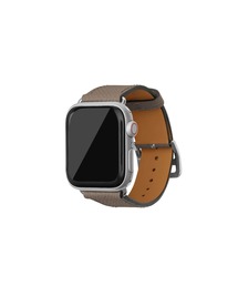 ノービレ Apple Watch レザーバンド【38mm/40mm/41mm/42mm, M/Lサイズ】 (アダプター：シルバー)
