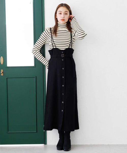 mysty woman（ミスティウーマン）の「サスツキ前ボタンスカート 978452（スカート・レディース・その他/ベージュ系その他/ブラック/ダークオレンジ/グリーン/オレンジ系その他/モカ・FREE）」の10枚目の写真