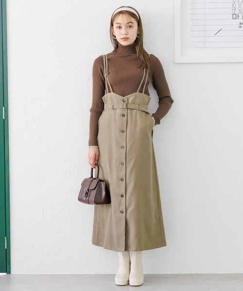 mysty woman（ミスティウーマン）の「サスツキ前ボタンスカート 978452（スカート・レディース・その他/ベージュ系その他/ブラック/ダークオレンジ/グリーン/オレンジ系その他/モカ・FREE）」の12枚目の写真