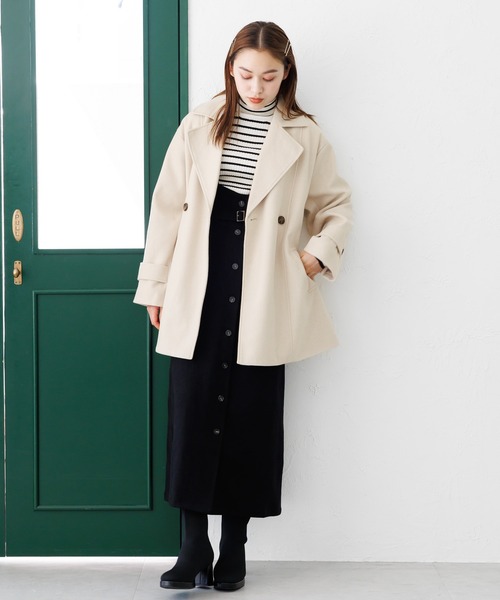 mysty woman（ミスティウーマン）の「サスツキ前ボタンスカート 978452（スカート・レディース・その他/ベージュ系その他/ブラック/ダークオレンジ/グリーン/オレンジ系その他/モカ・FREE）」の9枚目の写真