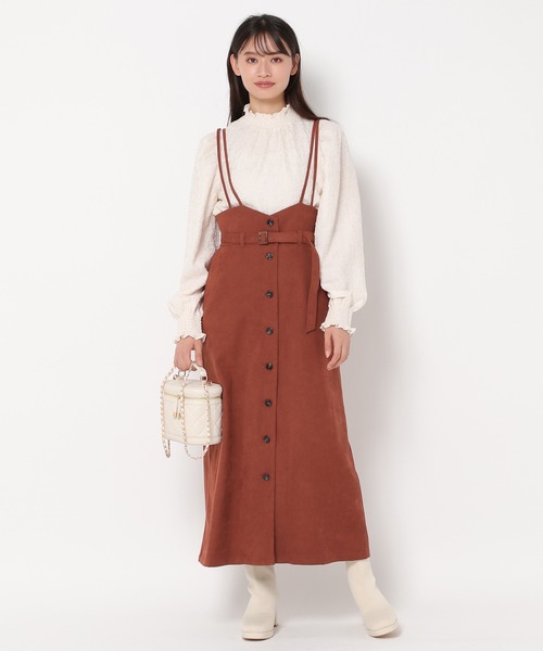 mysty woman（ミスティウーマン）の「サスツキ前ボタンスカート 978452（スカート・レディース・その他/ベージュ系その他/ブラック/ダークオレンジ/グリーン/オレンジ系その他/モカ・FREE）」の16枚目の写真