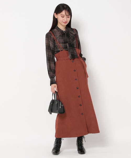 mysty woman（ミスティウーマン）の「サスツキ前ボタンスカート 978452（スカート・レディース・その他/ベージュ系その他/ブラック/ダークオレンジ/グリーン/オレンジ系その他/モカ・FREE）」の17枚目の写真
