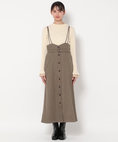 mysty woman（ミスティウーマン）の「サスツキ前ボタンスカート 978452（スカート・レディース・その他/ベージュ系その他/ブラック/ダークオレンジ/グリーン/オレンジ系その他/モカ・FREE）」の18枚目の写真