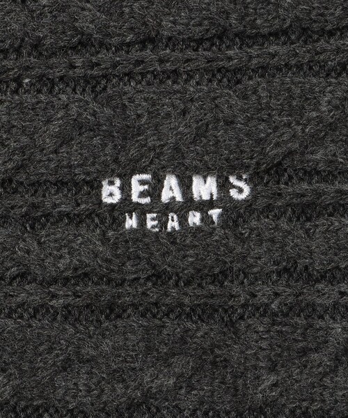 BEAMS HEART（ビームスハート）の「【ユニセックス】ケーブルニット ショート スヌード（ネックウォーマー/スヌード・メンズ・チャコールグレー/ブラック・ONE SIZE）」の9枚目の写真