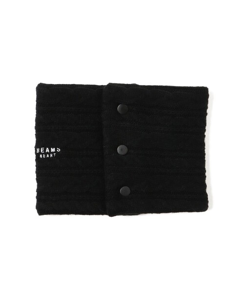 BEAMS HEART（ビームスハート）の「【ユニセックス】ケーブルニット ショート スヌード（ネックウォーマー/スヌード・メンズ・チャコールグレー/ブラック・ONE SIZE）」の10枚目の写真