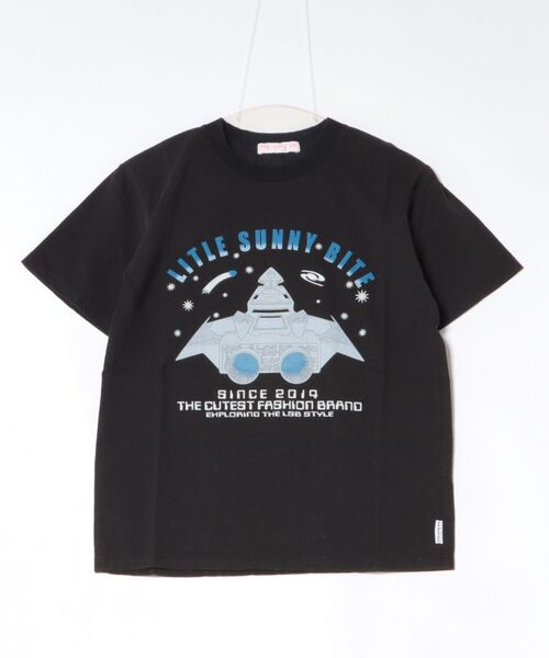 Little sunny bite(リトルサニーバイト)の「【Little sunny bite】Roket tee(Tシャツ/カットソー・レディース・ホワイト/ブラック・FREE)」の4枚目の写真