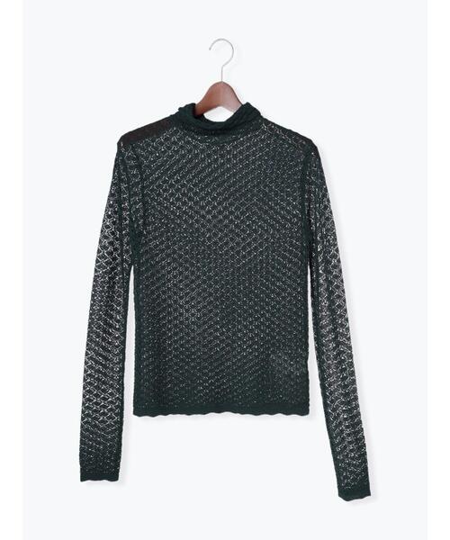 Te chichi（テチチ）の「レース柄ハイネックニット（ニット/セーター・レディース・グリーン/ブラック/オフホワイト・F）」の18枚目の写真