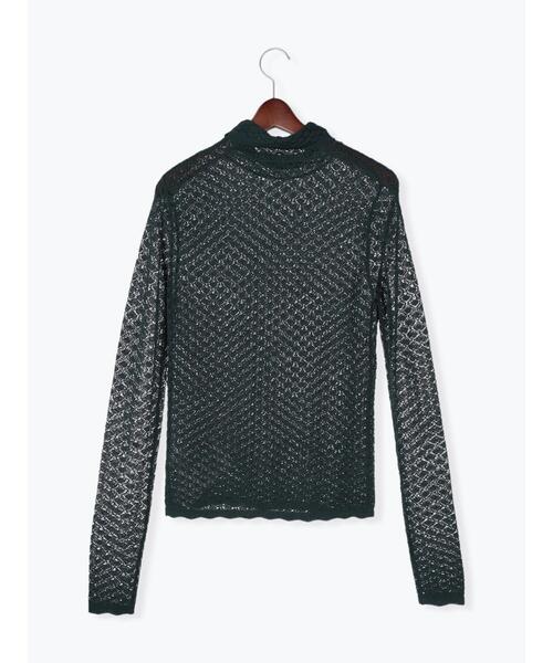 Te chichi（テチチ）の「レース柄ハイネックニット（ニット/セーター・レディース・グリーン/ブラック/オフホワイト・F）」の19枚目の写真