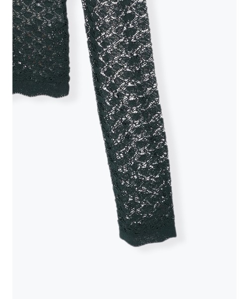 Te chichi（テチチ）の「レース柄ハイネックニット（ニット/セーター・レディース・グリーン/ブラック/オフホワイト・F）」の7枚目の写真