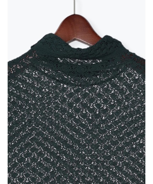 Te chichi（テチチ）の「レース柄ハイネックニット（ニット/セーター・レディース・グリーン/ブラック/オフホワイト・F）」の9枚目の写真