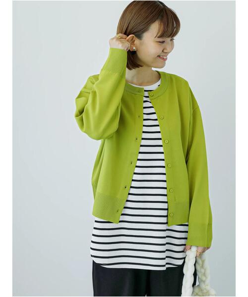 Lugnoncure（ルノンキュール）の「無撚糸クルーネックカーディガン（カーディガン/ボレロ・レディース・イエロー/オフホワイト/ブルー/ブラック・F）」の5枚目の写真