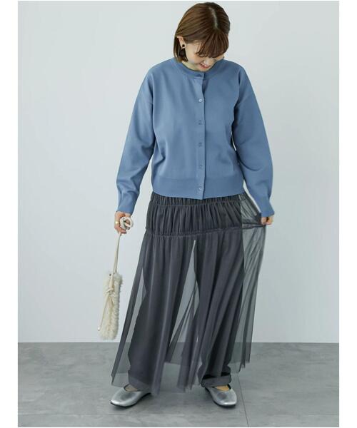 Lugnoncure（ルノンキュール）の「無撚糸クルーネックカーディガン（カーディガン/ボレロ・レディース・イエロー/オフホワイト/ブルー/ブラック・F）」の6枚目の写真