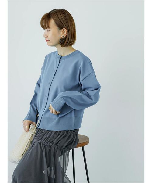 Lugnoncure（ルノンキュール）の「無撚糸クルーネックカーディガン（カーディガン/ボレロ・レディース・イエロー/オフホワイト/ブルー/ブラック・F）」の8枚目の写真