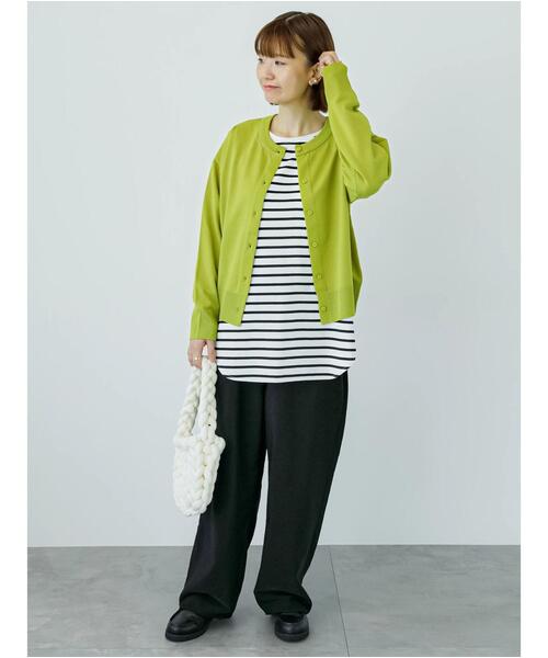 Lugnoncure（ルノンキュール）の「無撚糸クルーネックカーディガン（カーディガン/ボレロ・レディース・イエロー/オフホワイト/ブルー/ブラック・F）」の9枚目の写真