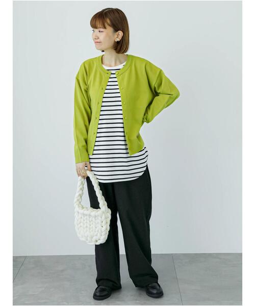 Lugnoncure（ルノンキュール）の「無撚糸クルーネックカーディガン（カーディガン/ボレロ・レディース・イエロー/オフホワイト/ブルー/ブラック・F）」の10枚目の写真