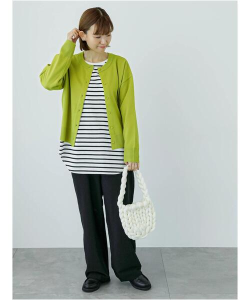 Lugnoncure（ルノンキュール）の「無撚糸クルーネックカーディガン（カーディガン/ボレロ・レディース・イエロー/オフホワイト/ブルー/ブラック・F）」の11枚目の写真