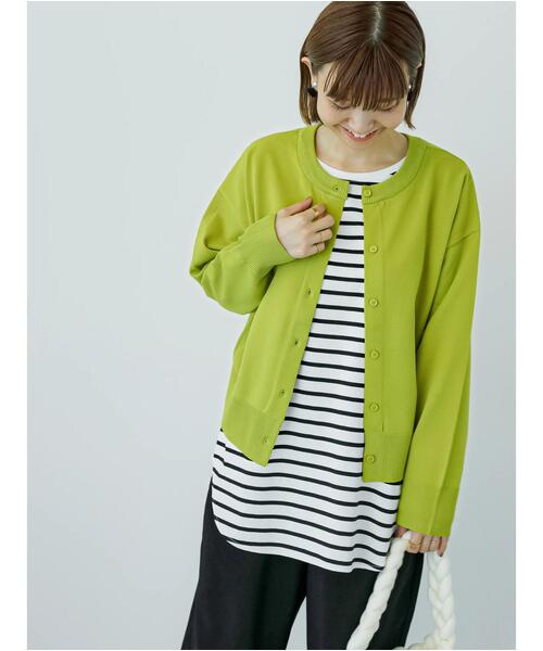 Lugnoncure（ルノンキュール）の「無撚糸クルーネックカーディガン（カーディガン/ボレロ・レディース・イエロー/オフホワイト/ブルー/ブラック・F）」の12枚目の写真