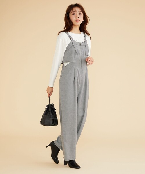 【セール】【古畑星夏さん着用】チェック オールインワン（つなぎ/オールインワン）｜Feroux（フェルゥ）