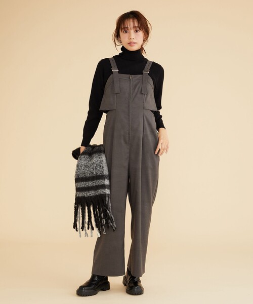 【セール】【古畑星夏さん着用】チェック オールインワン（つなぎ/オールインワン）｜Feroux（フェルゥ）