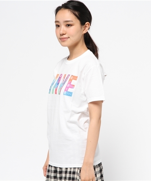 OUTLET(アウトレット)の「【Ciaopanic】26/-天竺インクジェットプリントWAVE(Tシャツ/カットソー・レディース・グレー/ホワイト・FREE)」の7枚目の写真