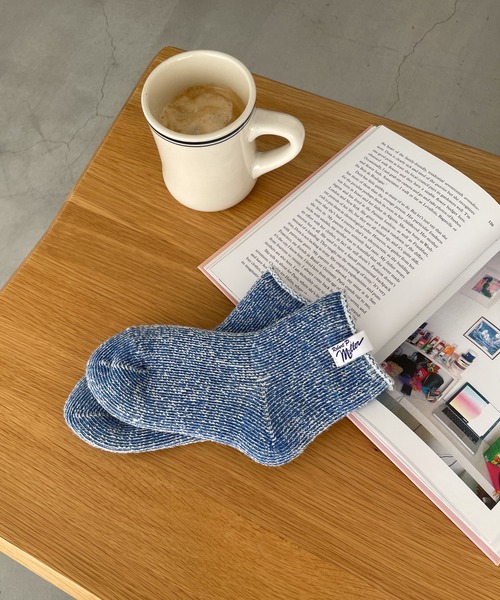 CANAL JEAN（キャナルジーン）の「Miller　バルキーショートソックス（ソックス/靴下・レディース・ブラック/イエロー/ブルー/グリーン・ONE SIZE）」の4枚目の写真