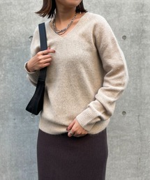 un dix cors | フォックス混Vネックニット(ニット/セーター)