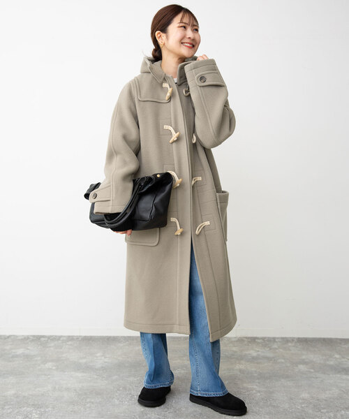 SLOBE IENA(スローブイエナ)の「リニアーダッフルコート(ダッフルコート・レディース・カーキ/ネイビー・FREE)」の4枚目の写真