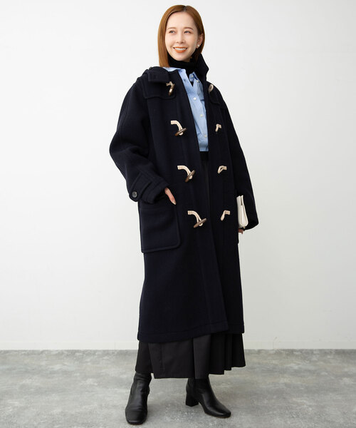 SLOBE IENA(スローブイエナ)の「リニアーダッフルコート(ダッフルコート・レディース・カーキ/ネイビー・FREE)」の11枚目の写真