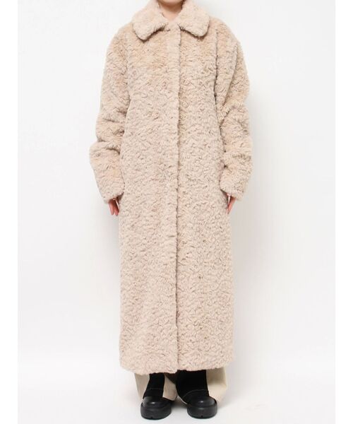 ロングフェイクファーコート（チェスターコート）｜EVRIS（エヴリス