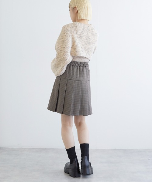 w closet(ダブルクローゼット)の「【SETアイテム】つぶつぶMIXボレロ+キャミ(カーディガン/ボレロ・レディース・ベージュ/キナリ/グレー/ブルー・FREE)」の12枚目の写真