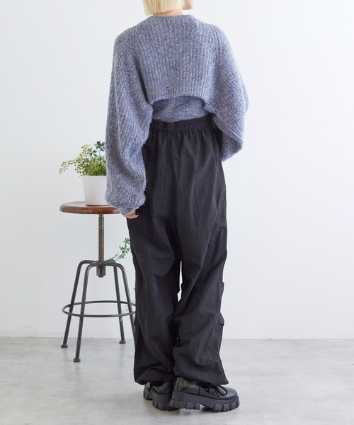 w closet(ダブルクローゼット)の「【SETアイテム】つぶつぶMIXボレロ+キャミ(カーディガン/ボレロ・レディース・ベージュ/キナリ/グレー/ブルー・FREE)」の15枚目の写真