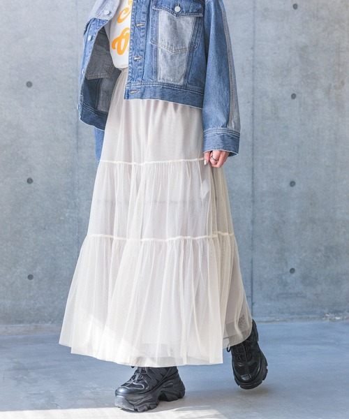 PAGEBOY（ページボーイ）の「レイヤードチュールスカート