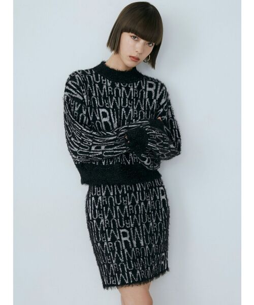 MURUA（ムルーア）の「シャギーパターンミニスカート（スカート・レディース・アイボリー/ブラック・FREE）」の6枚目の写真