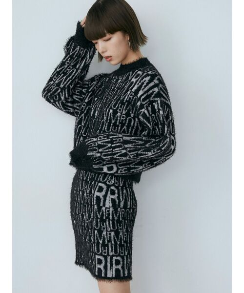 MURUA（ムルーア）の「シャギーパターンミニスカート（スカート・レディース・アイボリー/ブラック・FREE）」の7枚目の写真