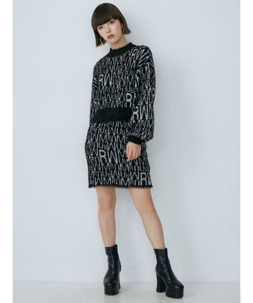 MURUA（ムルーア）の「シャギーパターンミニスカート（スカート・レディース・アイボリー/ブラック・FREE）」の8枚目の写真