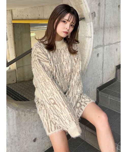 MURUA（ムルーア）の「シャギーパターンミニスカート（スカート・レディース・アイボリー/ブラック・FREE）」の11枚目の写真