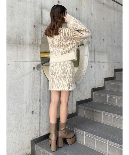 MURUA（ムルーア）の「シャギーパターンミニスカート（スカート・レディース・アイボリー/ブラック・FREE）」の13枚目の写真