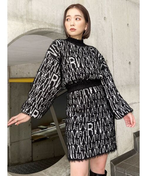 MURUA（ムルーア）の「シャギーパターンミニスカート（スカート・レディース・アイボリー/ブラック・FREE）」の14枚目の写真